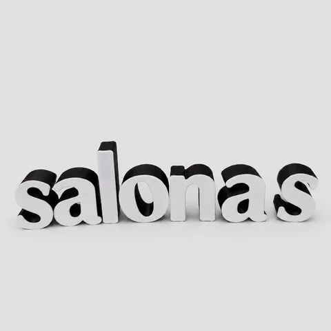 Užrašas „salonas“